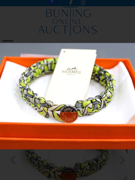 Hermes Jewelry - Neon Yellow Braided Silk Bracelet with Signature Clasp with COA